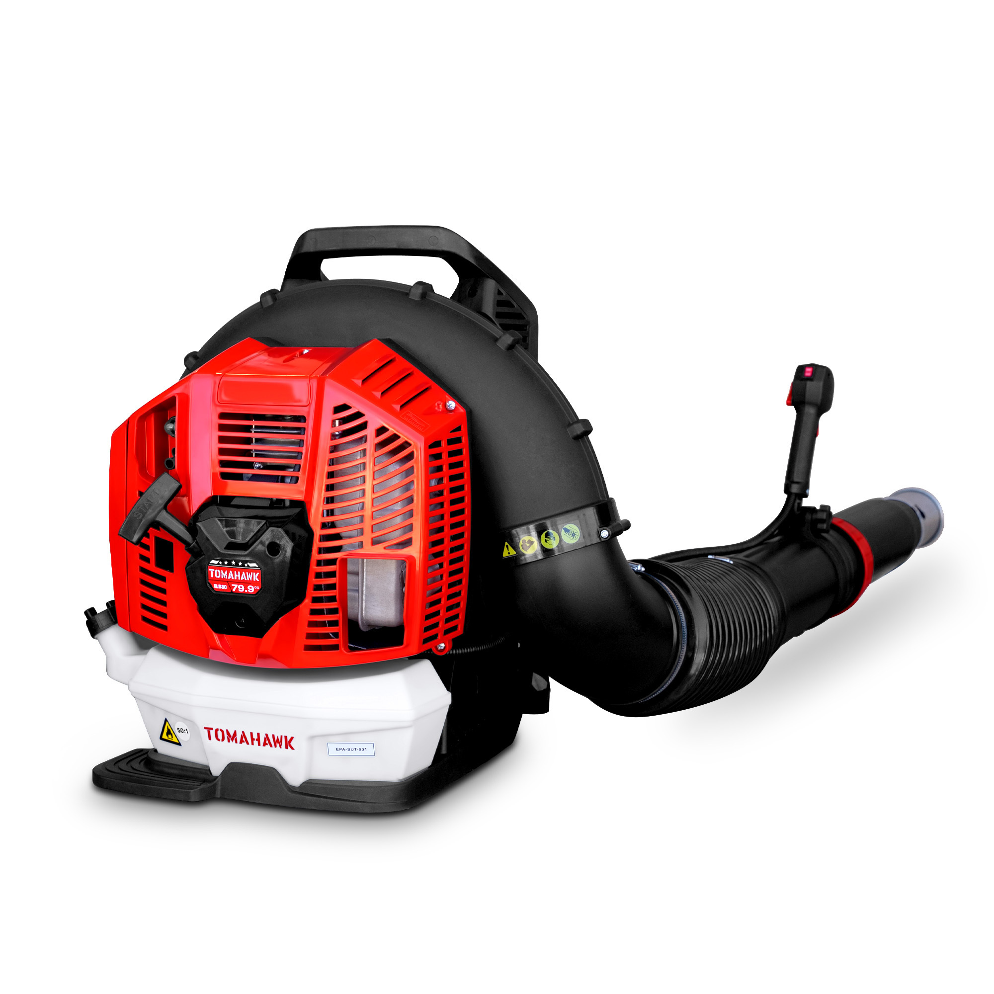 TOMAHAWK 79.9cc Commercial Backpack Leaf Blower 1,272 CFM 222 MPH Lightweight Professional Gas Powered Landscaping Lawn